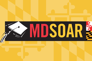 MD SOAR logo on yellow background